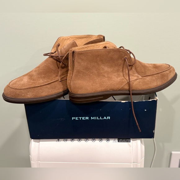 Peter Millar Suede Lace Up Derby Boot